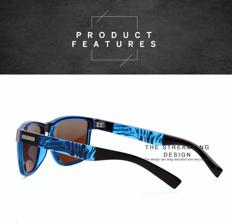 Classic Square Vintage Men's Polarized Sunglasses For Men Women Luxury Brand Designer Driving Sun Glasses UV400 Fishing Eyewear