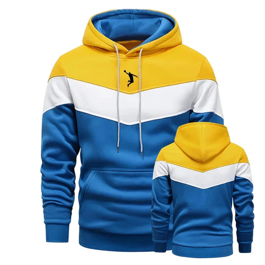 New Trend Male Autumn Winter Hooded Sweatshirt High Quality Daily Casual Sports Long Sleeved Pullover Men's Urban Fahsion Hoodie