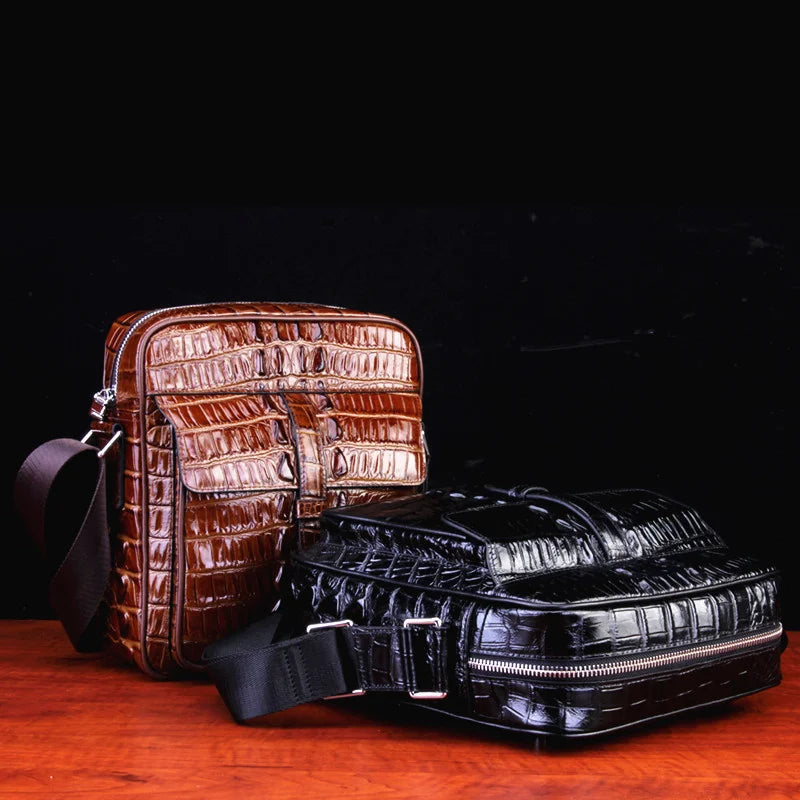 2022 New Genuine Leather Men's Single Shoulder Briefcase Handbag Business Messenger Office Document Bag High-end Free Shipping
