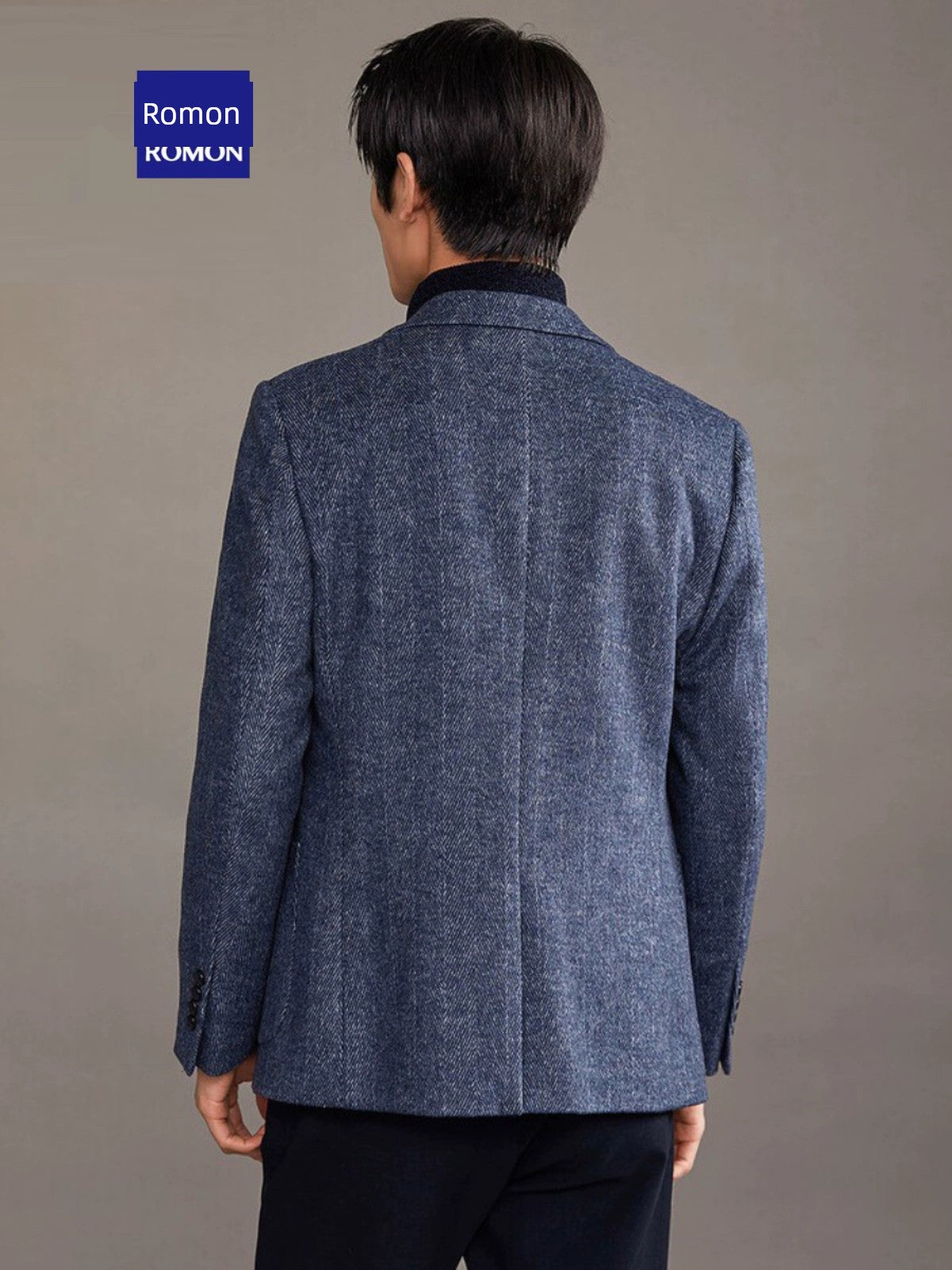 Romon High-End Fall Slim Fit Suit Youth Wool