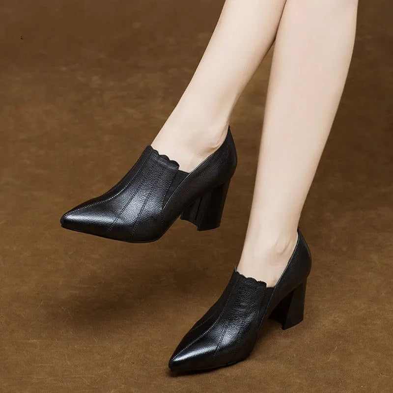 Cresfimix Botas Femininas Women Cute Sweet High Quality Square Heel Short Ankle Boots Lady Casual Street Winter Heel Shoes A790B