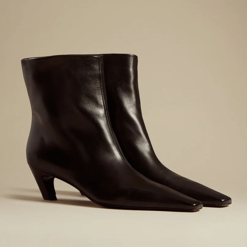 2023 Vegan Snake Leather Knee High Boots for Women Kitten Heel Square Toe Cowboy Boots Black Fall Winter Shoes Plus-Size