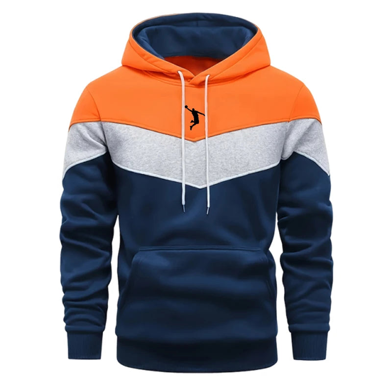 New Trend Male Autumn Winter Hooded Sweatshirt High Quality Daily Casual Sports Long Sleeved Pullover Men's Urban Fahsion Hoodie