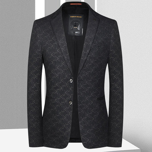 High Quality Blazer Men Italian Style Elegant Fashion High-end Simple Business Casual Trend Shopping Gentleman Slim Suit Jacket